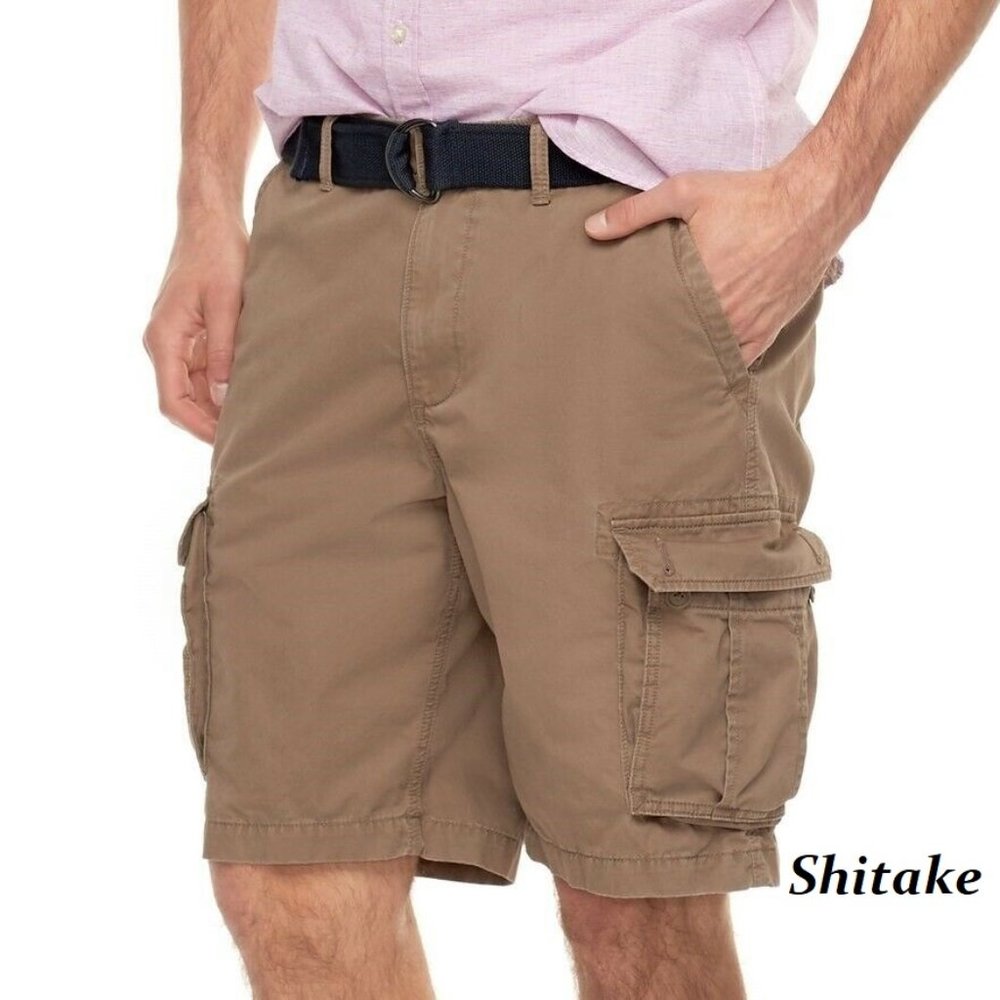 ...Sonoma Big & Tall Belted Cargo Shorts